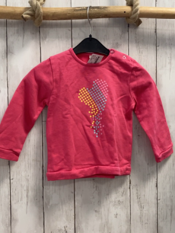 Esprit  Pullover Gr. 92  pink Herz aus bunten Punkten 