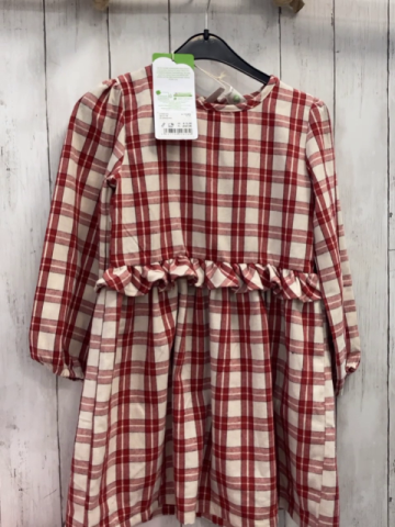 neu Alana  Kleid  Gr. 122  rostrot beige schwarz kariert NP 13,90 € 