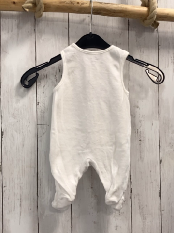   Strampler  Gr. 56  weiß Pinguin 