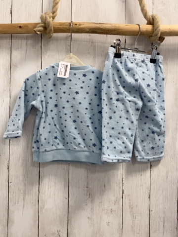 2tlg Benetton  Pullover + Jogginghose  Gr. 68  hellblau Nicky blaue Sterne 