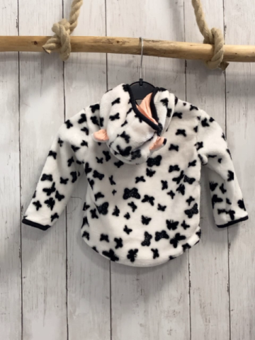 H&M  Nickyjacke  Gr. 74  weiß schwarze Schmetterlinge + schwarzer Bund 