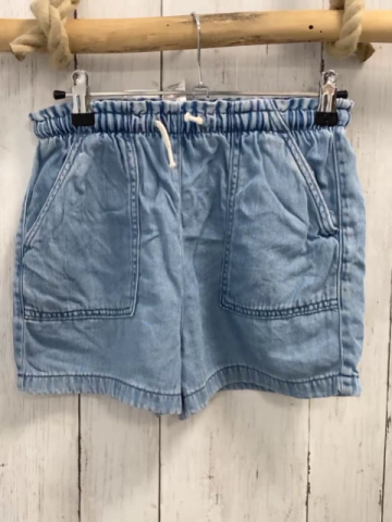 Next  Shorts  Gr. 140  blau Jeans weiße Kordel