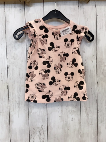 Disney  T-Shirt  Gr. 110  rosa Minnie Mouse Köpfe mit Glitzerschleife 