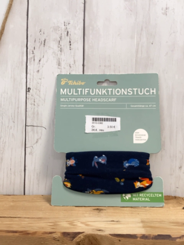 neu  Multifunktionstuch  blau Tiere 