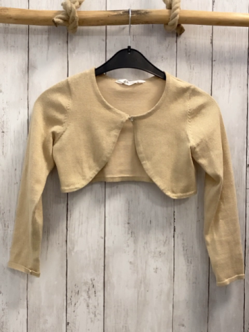H&M  Strickjacke  Gr. 122  golden mit Glitzerpunkten 