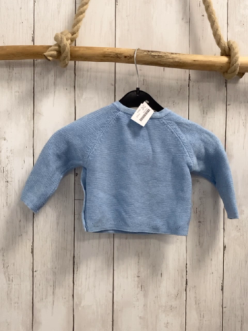 Alana  Pullover  Gr. 62  hellblau Strick seitich geknöpft 