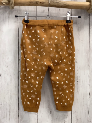 Obaibi Leggings Gr. 80  ocker weiße Biler weiße Kordel