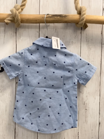   Sommerhemd  Gr. 68  hellblau blaue Sterne 