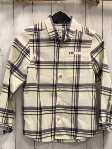 Tom Tailor  Hemd  Gr. 140  weiß grau lila hellgrün kariert 