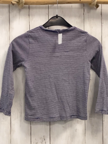 Petit Bateau  Langarmshirt  Gr. 128  blau weiße Streifen 