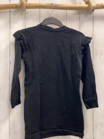 H&M  Kleid  Gr. 134  schwarz golden Glitzer Rüschen 