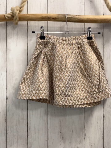 Noa Noa  Rock Gr. 110  weiß braun goldner Ornamentdruck 