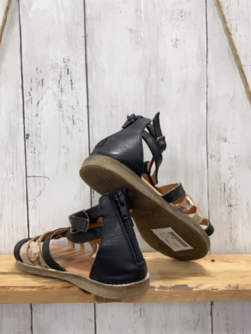 Friboo  Sandalen  Gr. 33  schwarz + bronze Riemen 