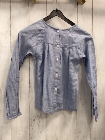 Lemon Beret  Bluse  Gr. 128  blau + silber Glitzerfäden 