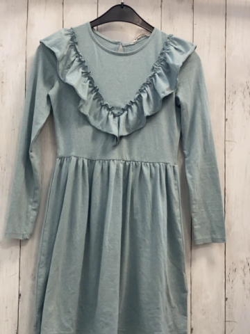 H&M  Kleid  Gr. 146  mint mit Glitzer Rüschen 