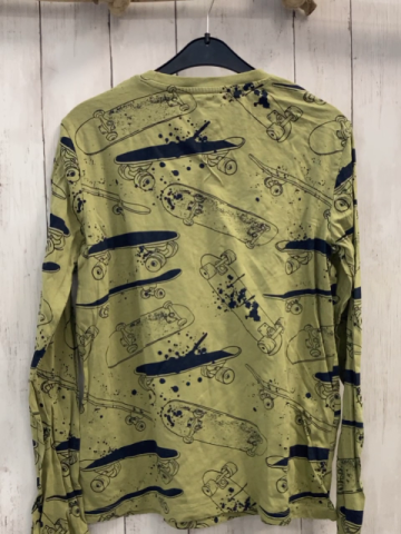   Langarmshirt  Gr. 158  kiwi schwarze Skateboards 