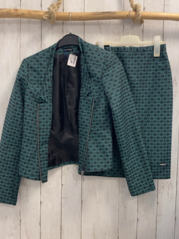 2tlg Bruno Banani  Kostüm  Gr. 34  schwarz + mint grauer Druck 