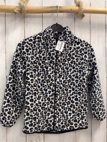 H&M  Fleecejacke  Gr. 122/128  weiß schwarz braun gemustert 