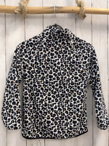 H&M  Fleecejacke  Gr. 122/128  weiß schwarz braun gemustert 