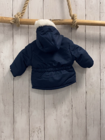 Chicco  Winterjacke  Gr. 56  blau Kapuze mit weißem Plüschkragen 