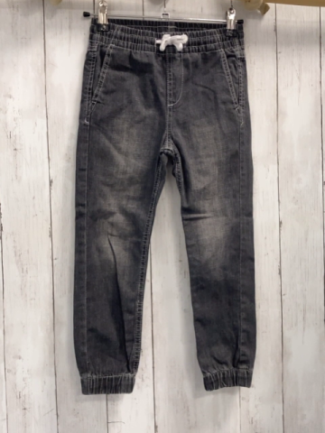 H&M  Hose  Gr. 116  grau Jeans Gummizugbund mit weißer Kordel 