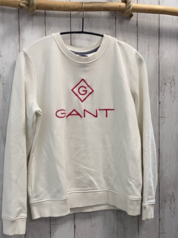 Gant  Pullover  Gr. 158/164  weiß pink Schrift 