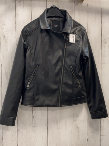 Name it  Kunstlederjacke  Gr. 152  schwarz silber Reißverschlüsse 