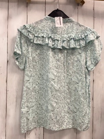 Coccodrillo Sommerbluse Gr. 146  hellblau beige schwarz Punkte