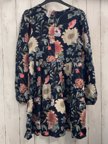 Coccodrillo  Kleid  Gr. 146  blau bunte Blumen 