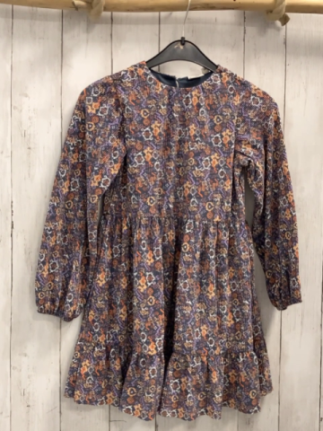 Garcia  Kleid  Gr. 116  grau Rippen bunte Blumen 