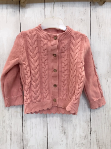   Strickjacke  Gr. 80  rosa Zöpfe 