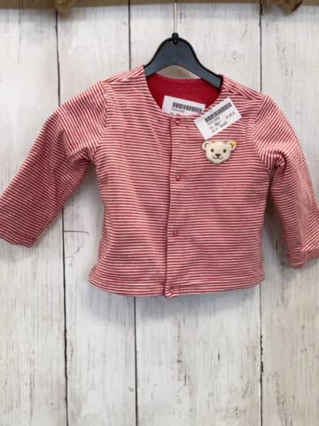 Steiff  Sweatjacke  Gr. 68  rot weiße Striefen