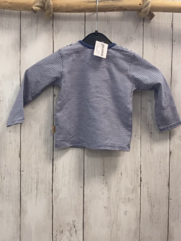 Bellybutton  Langarmshirt  Gr. 68  blau weiße Streifen blaue Bauchtasche 