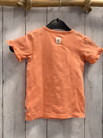 Staccato  T-Shirt  Gr. 86  orange Giraffe Blätter Rüschenbund
