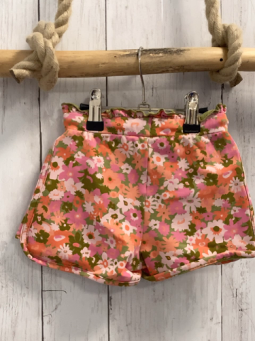 Auapi  Shorts  Gr. 86  orange rosa pink kiwi Blumen 