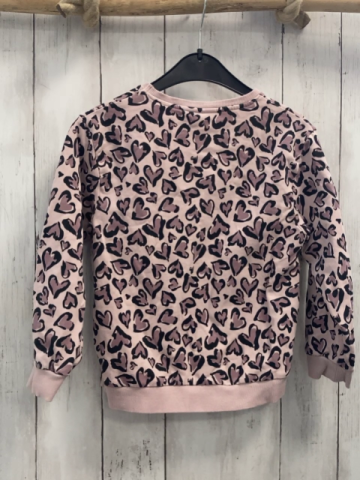Name it  Pullover  Gr. 116  rosa schwarz altrosa Druck Stitch 