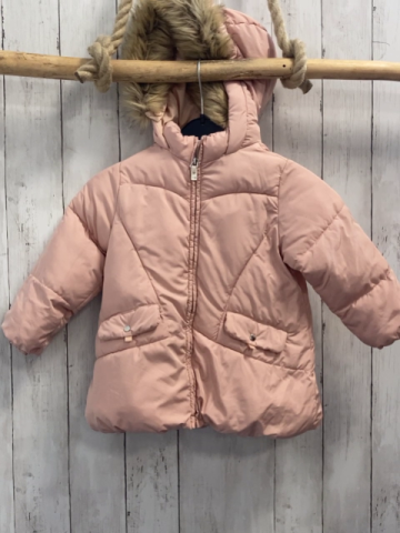 zara  Winterjacke  Gr. 104  rosa Kapuze mit abtrennbarem Fellbund 