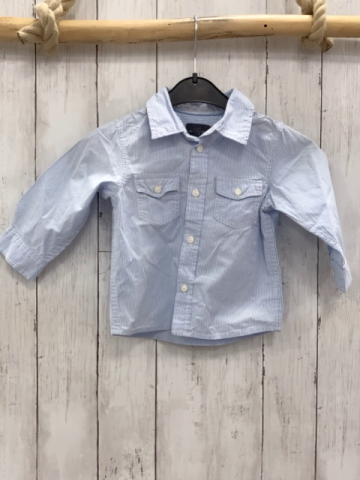 H&M Hemd  Gr. 80  hellblau weiße Streifen 
