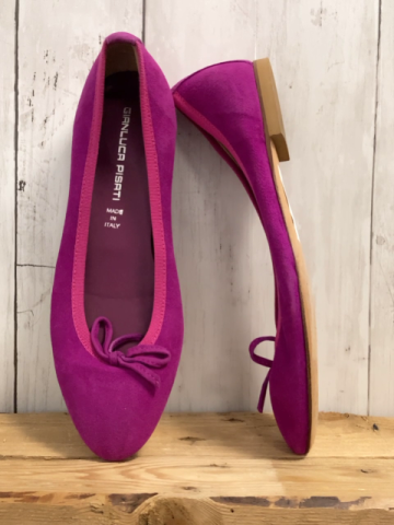   Ballerinas  Gr. 38  pink roter Bund Schleife 