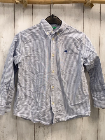 Benetton  Hemd  Gr. 122  hellblau weiße Streifen 