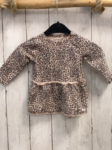 Noppies  Kleid  Gr. 68  beige grauer Druck 