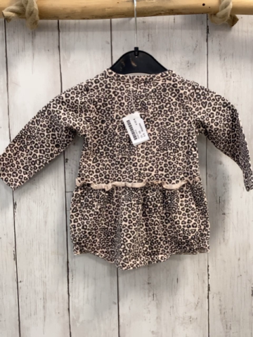 Noppies  Kleid  Gr. 68  beige grauer Druck 