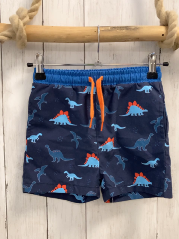 Steiff  Badeshorts  Gr. 116  blau bunte Dinos 