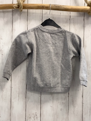 Basefield  Pullover  Gr. 92  grau dunkelgrau Punkte silber Pailettenherz 