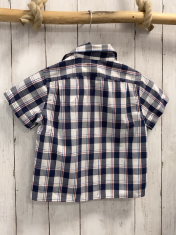 Lands´ End  Sommerhemd  Gr. 110  blau weiß hellblu rot kariert 