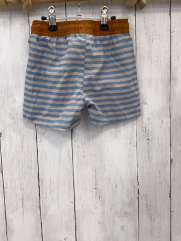   Badeshorts  Gr. 98  hellblau beige Streifen brauner Bund Tierkopf 