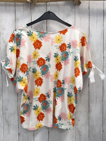 Esprit  T-Shirt Gr. M weiß bunte Blumen 