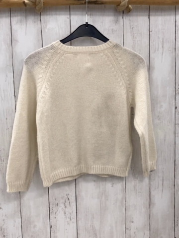 Mango  Strickjacke  Gr. 110  naturweiß Lochmuster 