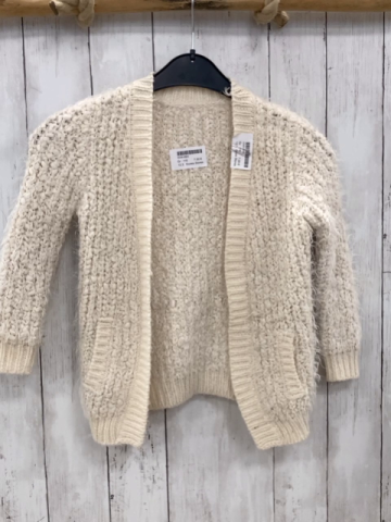 Dunes Stores  Strickjacke  Gr. 116  naturweiß flusig goldene Glitzerpunkte 