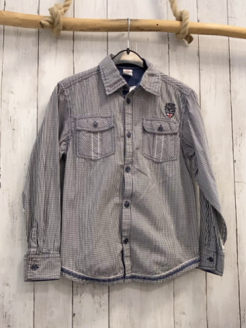 S´Oliver  Hemd  Gr. 128  blau weiß kariert 